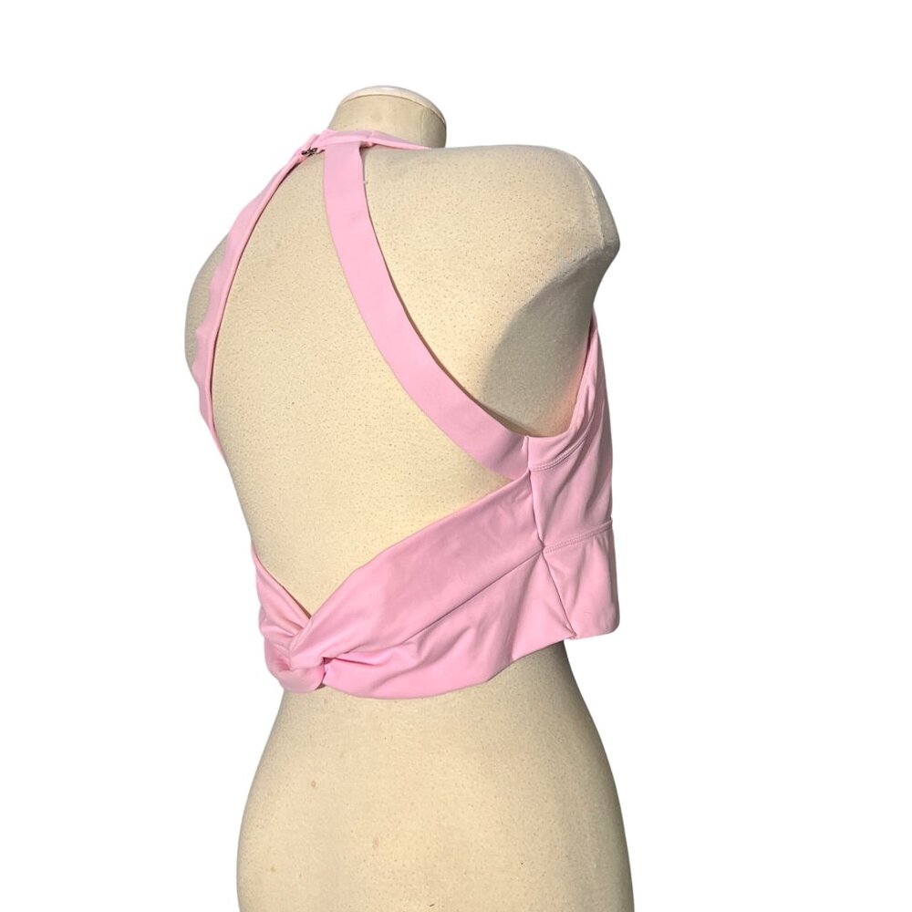 Halara Softlyzero Backless Cut Out Twisted Croppe… - image 9